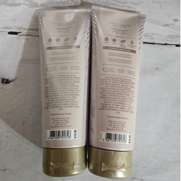NEW! Bath & Body Works Satin Slippers Body Care Cream Lotion 2pc Set Fragrance - Picture 2 of 2